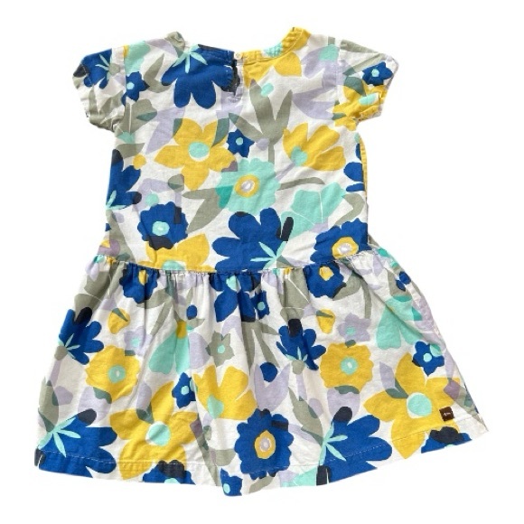 Tea Collection Blue, Yellow & Mint Floral Pocket Dress - Picture 4 of 4